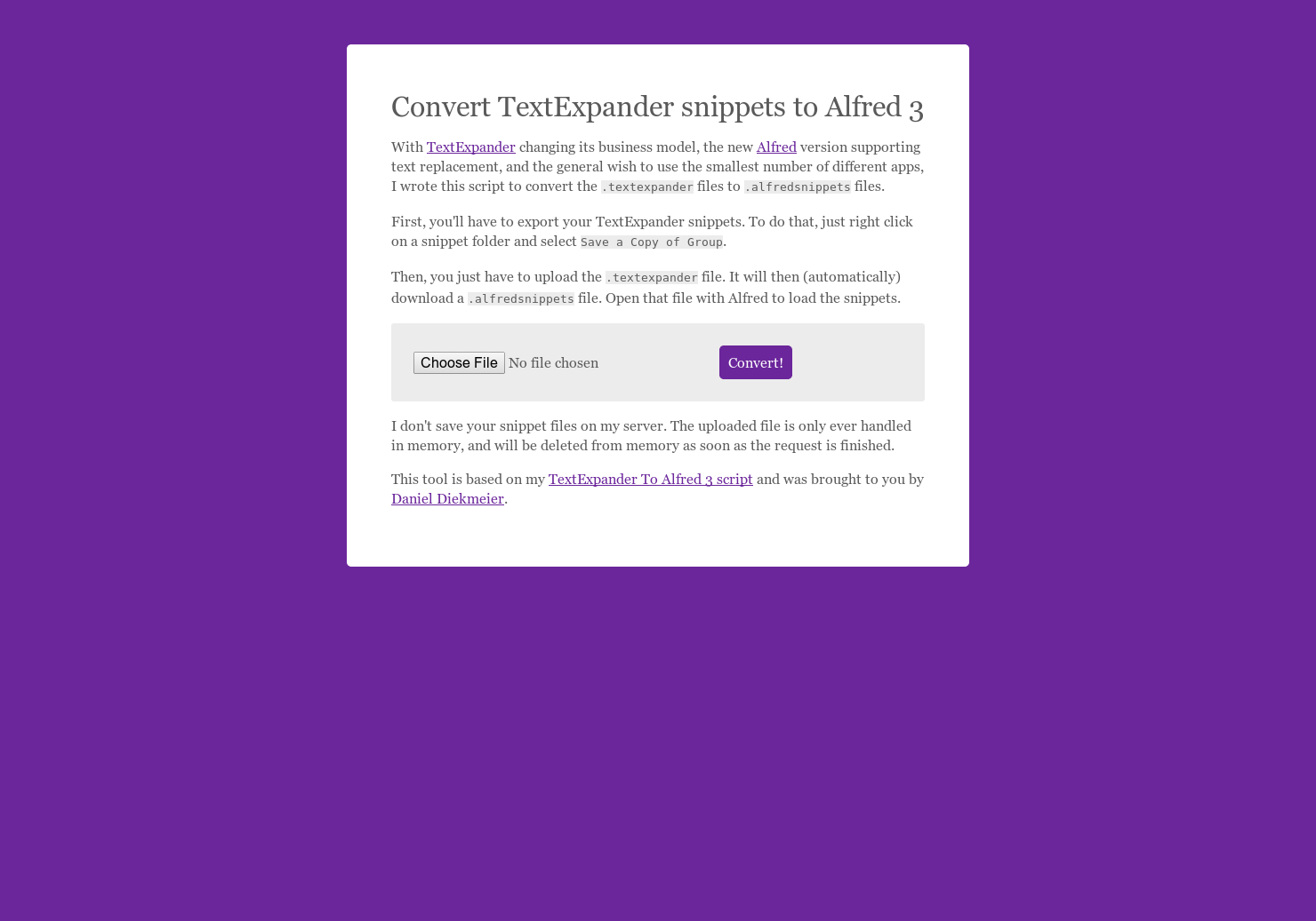 TextExpander to Alfred 3
