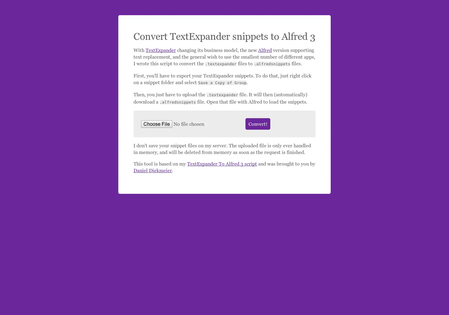 TextExpander to Alfred 3