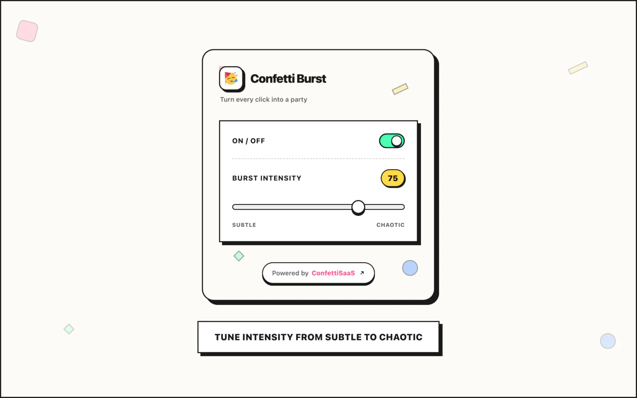 Confetti Burst Chrome Extension screenshot 3
