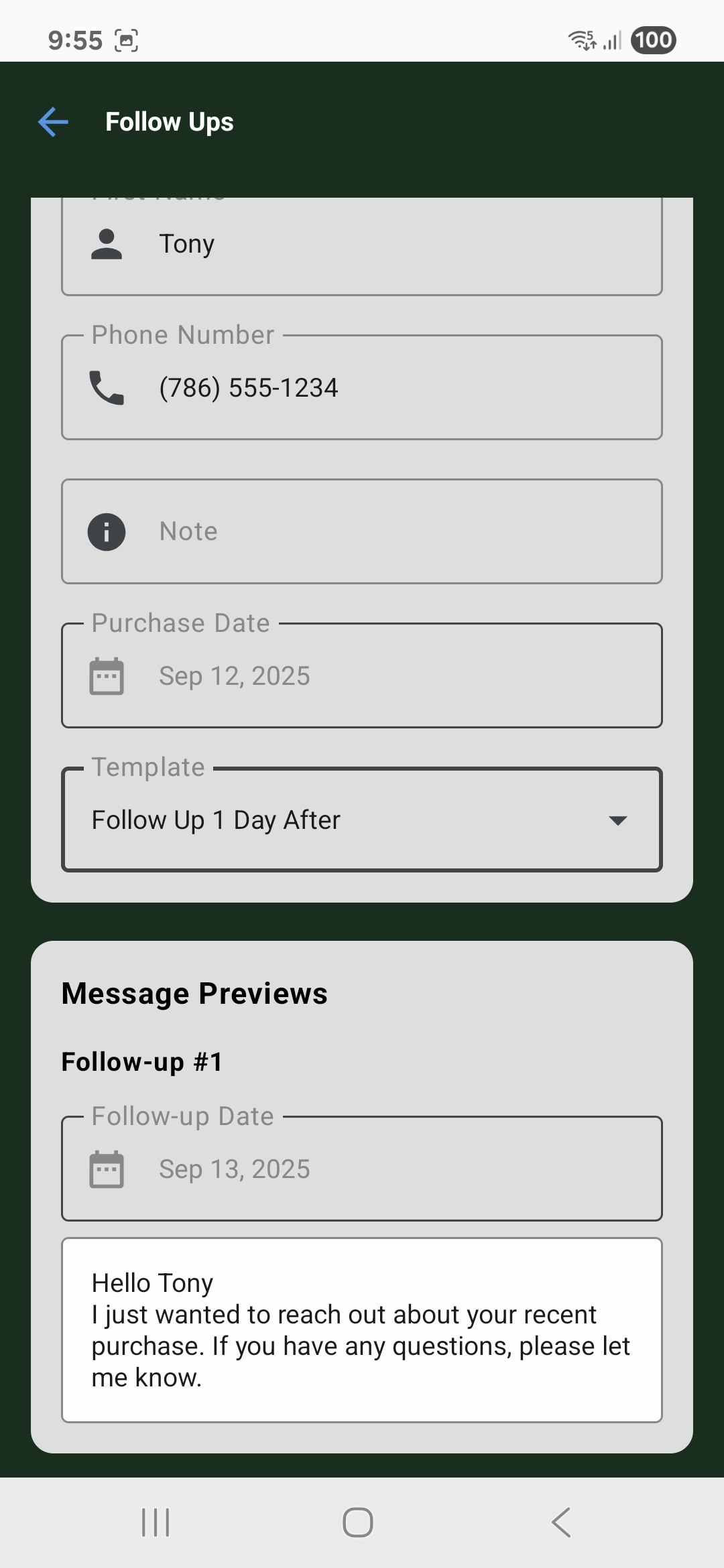Follow Up's Launch gallery image