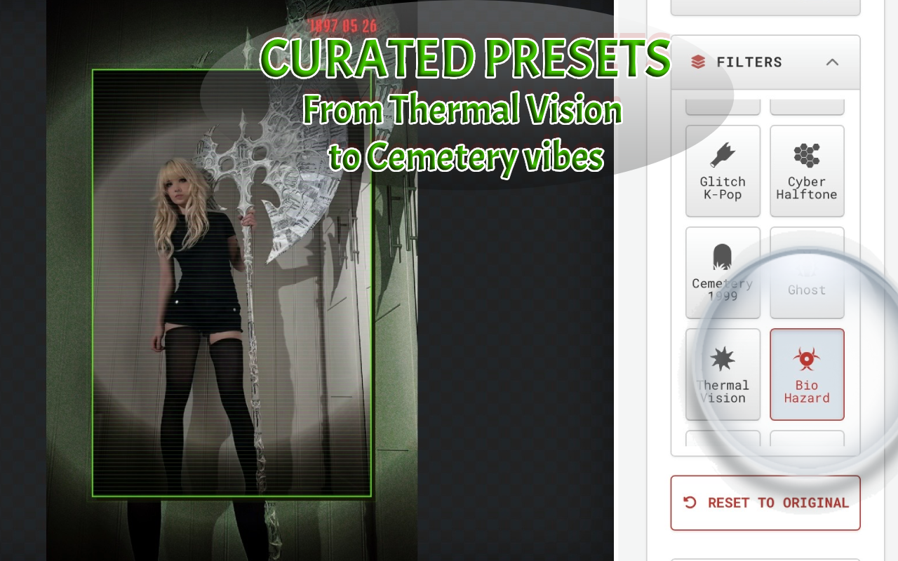 Dark Aesthetic Photo Editor & Y2K Filter gallery image