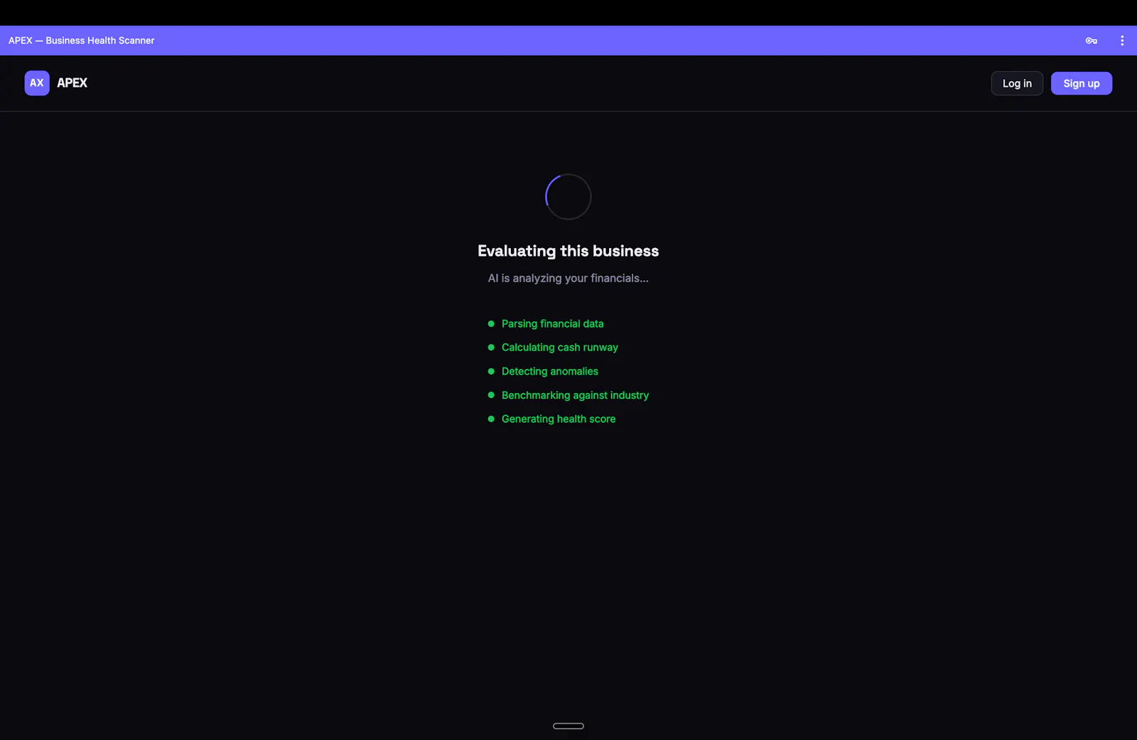 APEX screenshot 2