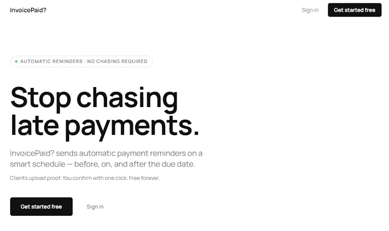 InvoicePaid? screenshot 2