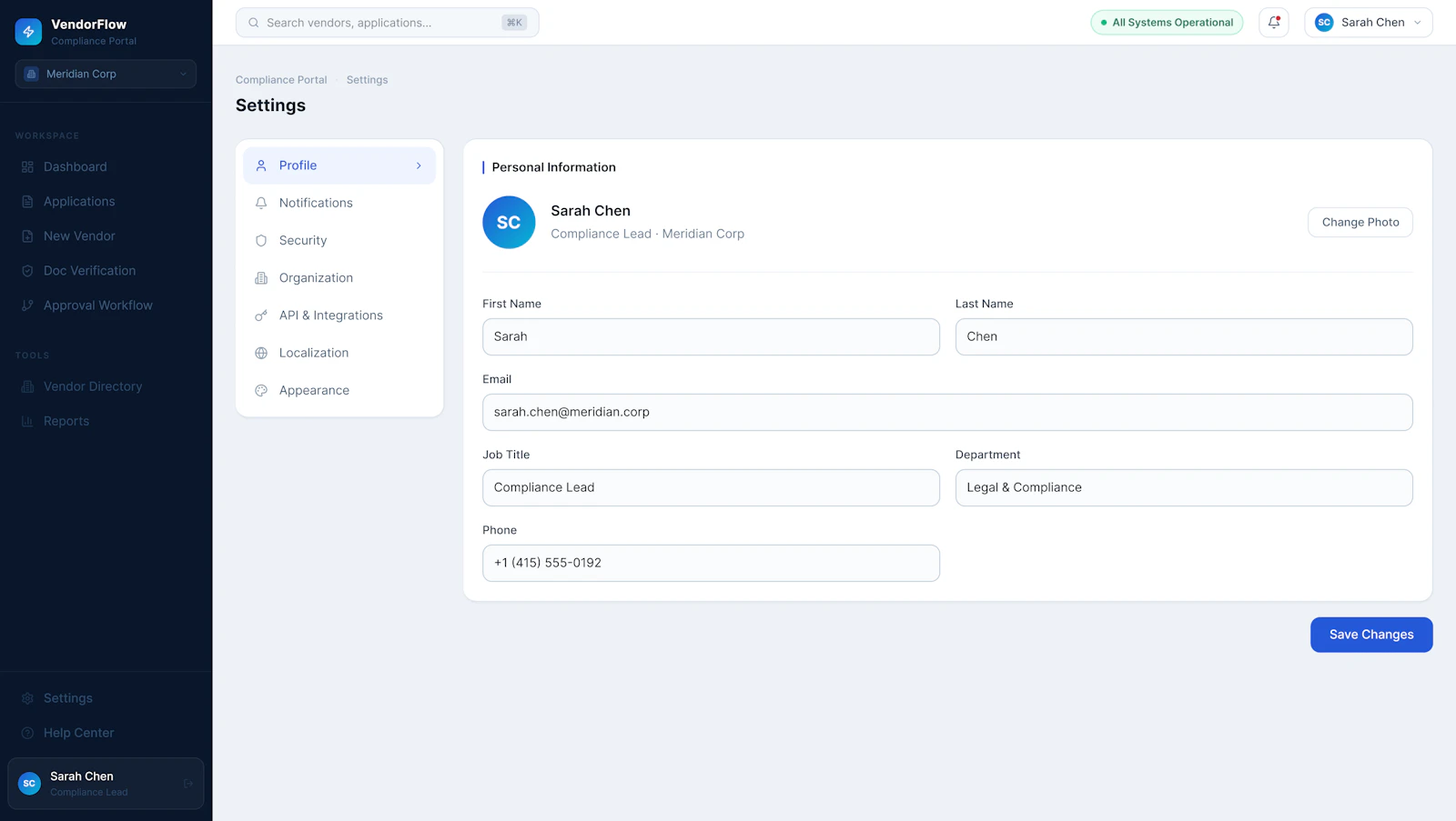 VendorFlow screenshot 2