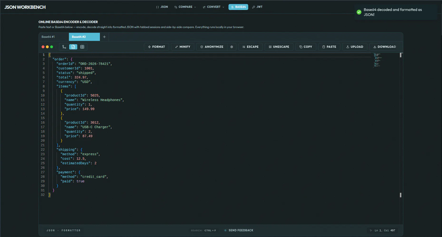 JSON Workbench gallery image