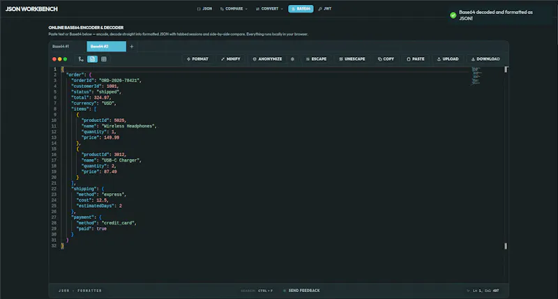 JSON Workbench screenshot 3