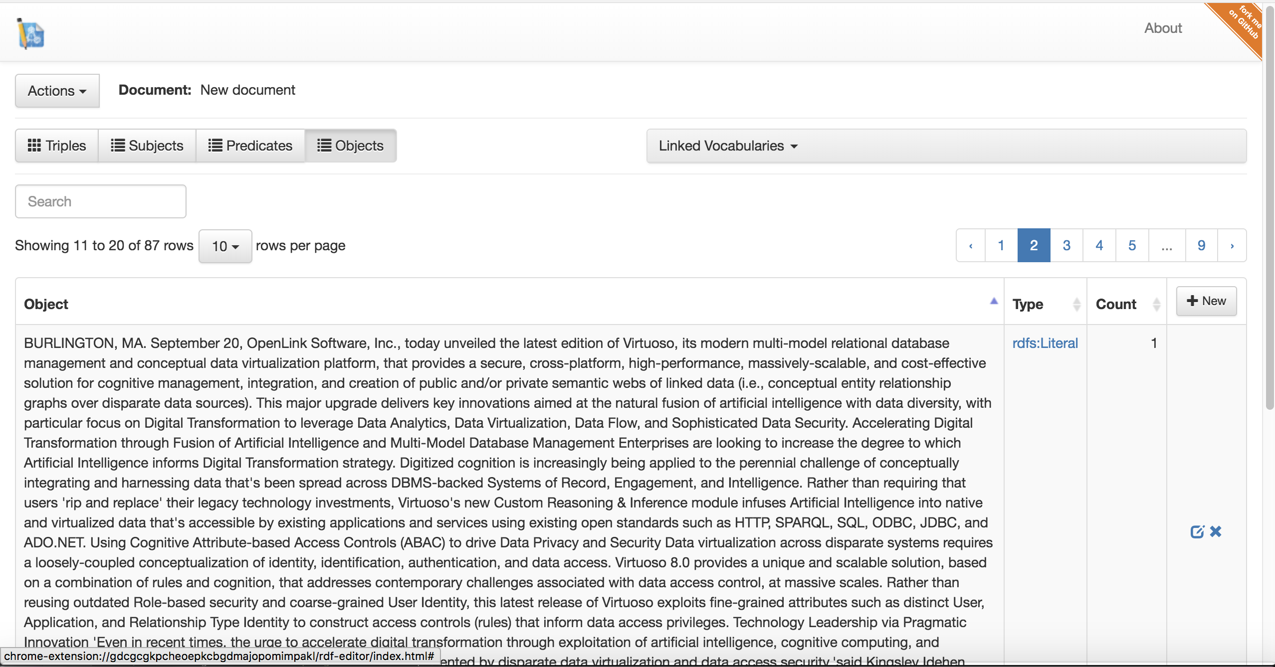 OpenLink Structured Data Editor (OSDE) gallery image