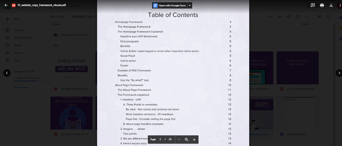 Website Copy Framework gallery image