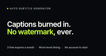 Auto Subtitle Generator gallery image