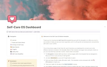 Self-Care OS (Notion Template) gallery image