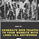 Generate web traffic to your website with long-tail keywords