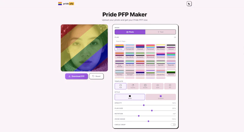 Pride PFP Maker screenshot 1