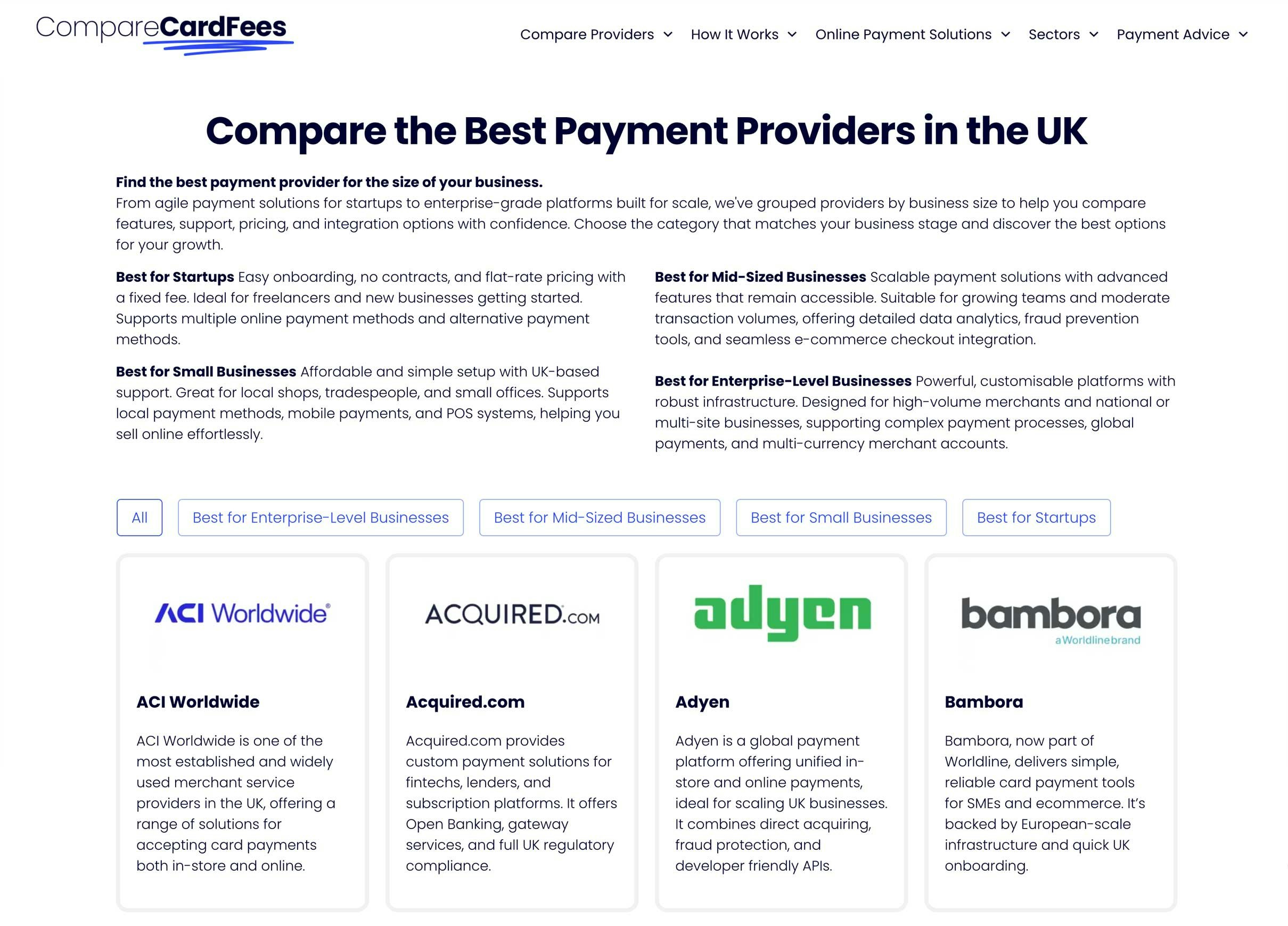 Compare Card Fees - Screenshot 2 showing product features and functionality