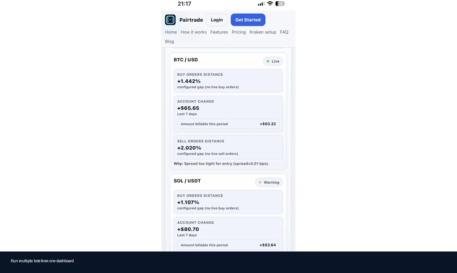 Pairtrade.io screenshot 1