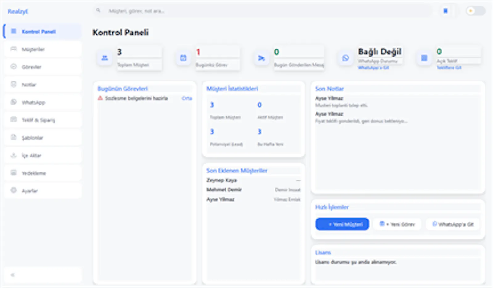 RealzyE CRM screenshot 2