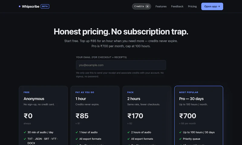 Whipscribe screenshot 4
