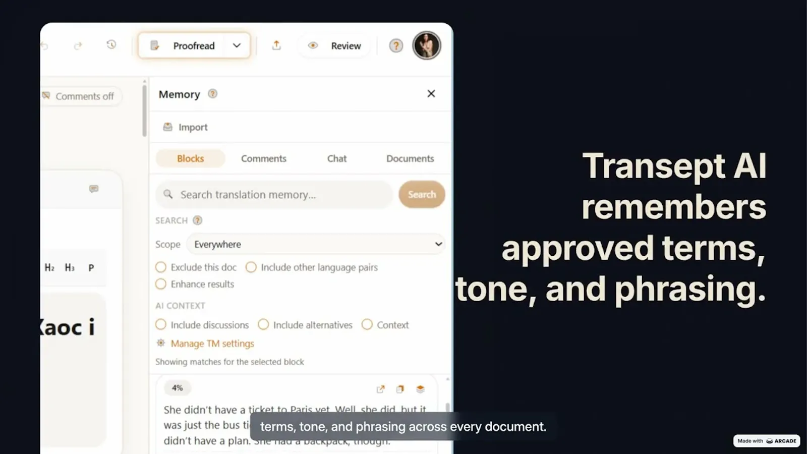 Transept AI screenshot 1 (video preview)