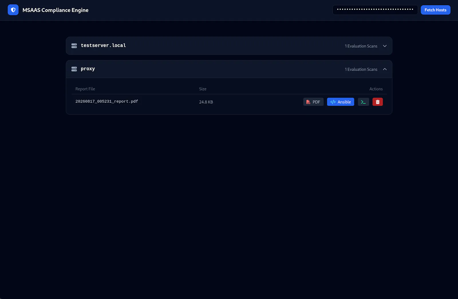 Automated SCAP Scan Compliance Engine screenshot 1