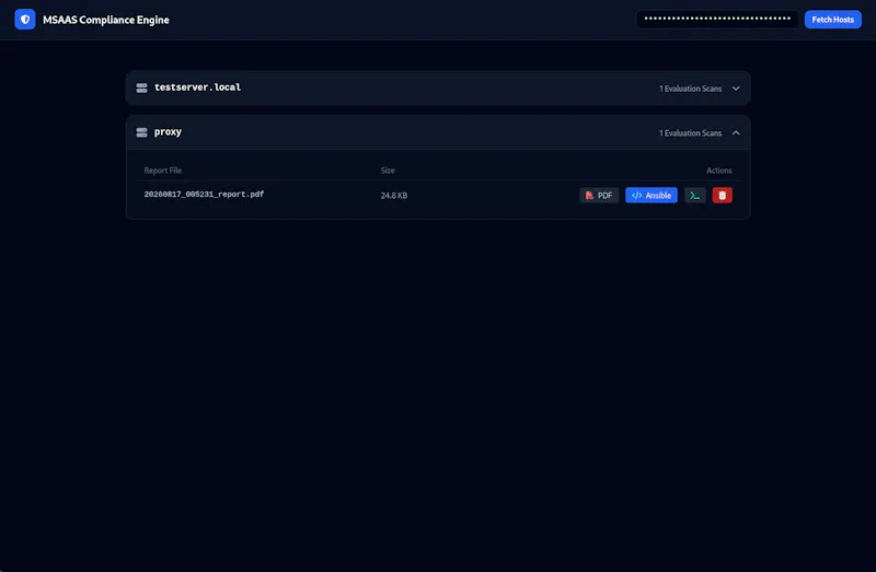 Automated SCAP Scan Compliance Engine screenshot 1