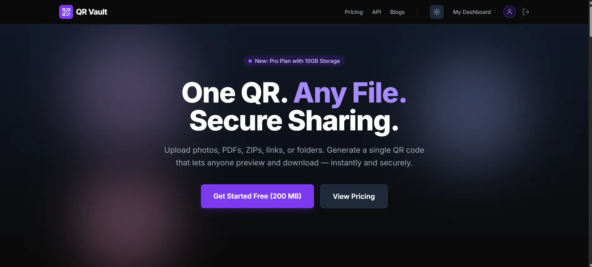QR Vault screenshot