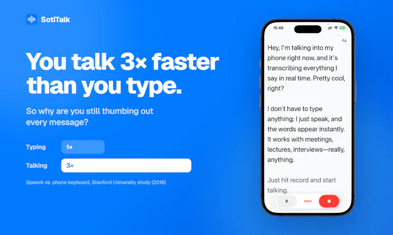SotiTalk: Voice to Text screenshot 2