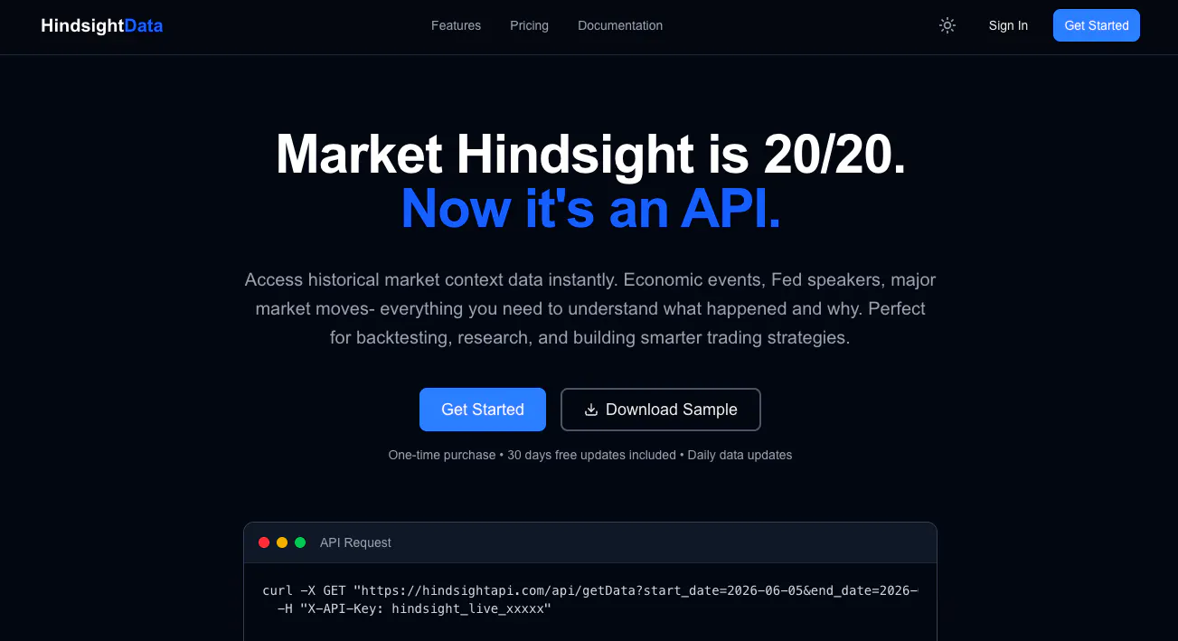 Hindsight Data screenshot 1