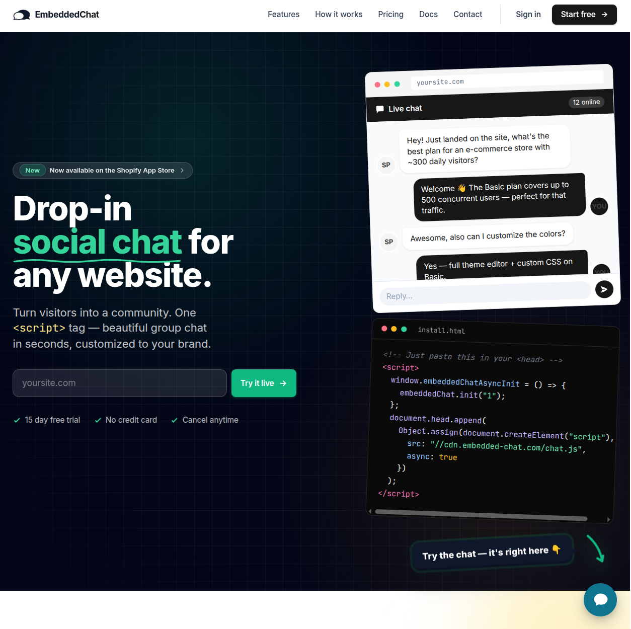 Embedded Chat gallery image