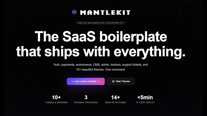 MantleKit - Boilerplate with EVERTHING! screenshot 1 (video preview)