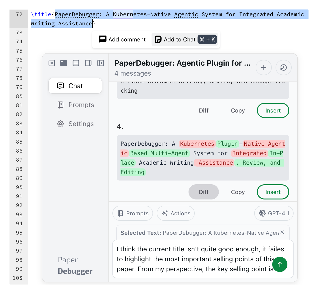 PaperDebugger gallery image