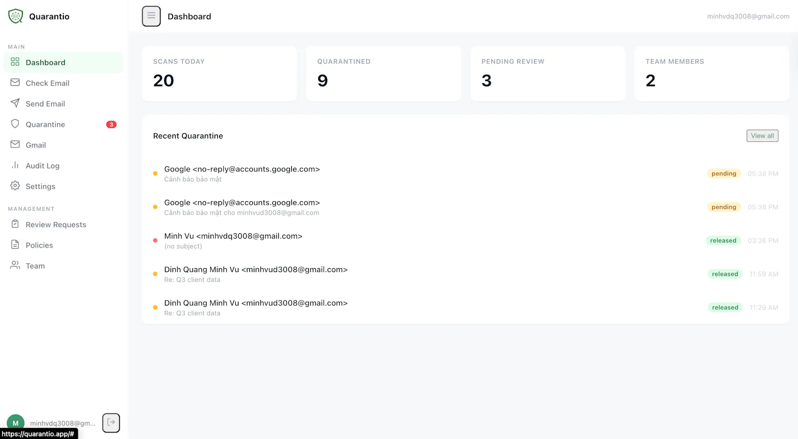 Quarantio screenshot 2