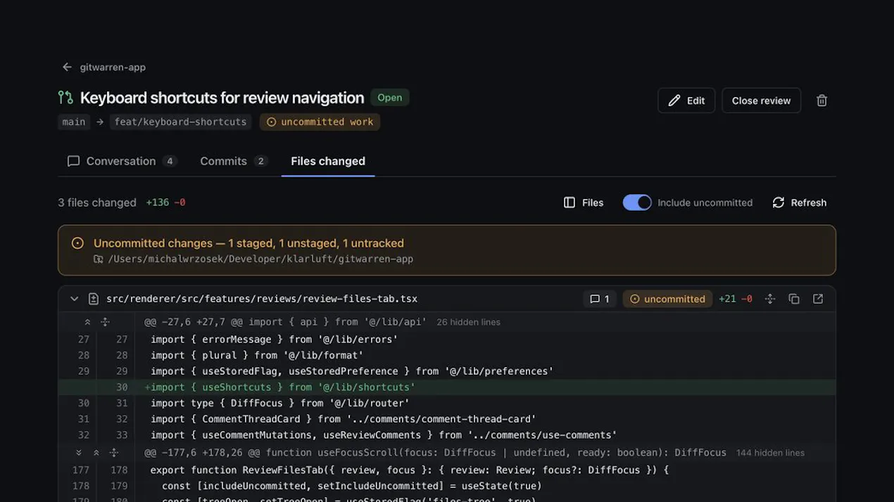 GitWarren product
