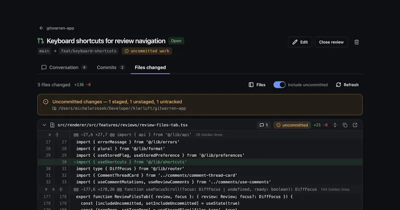 GitWarren screenshot 2