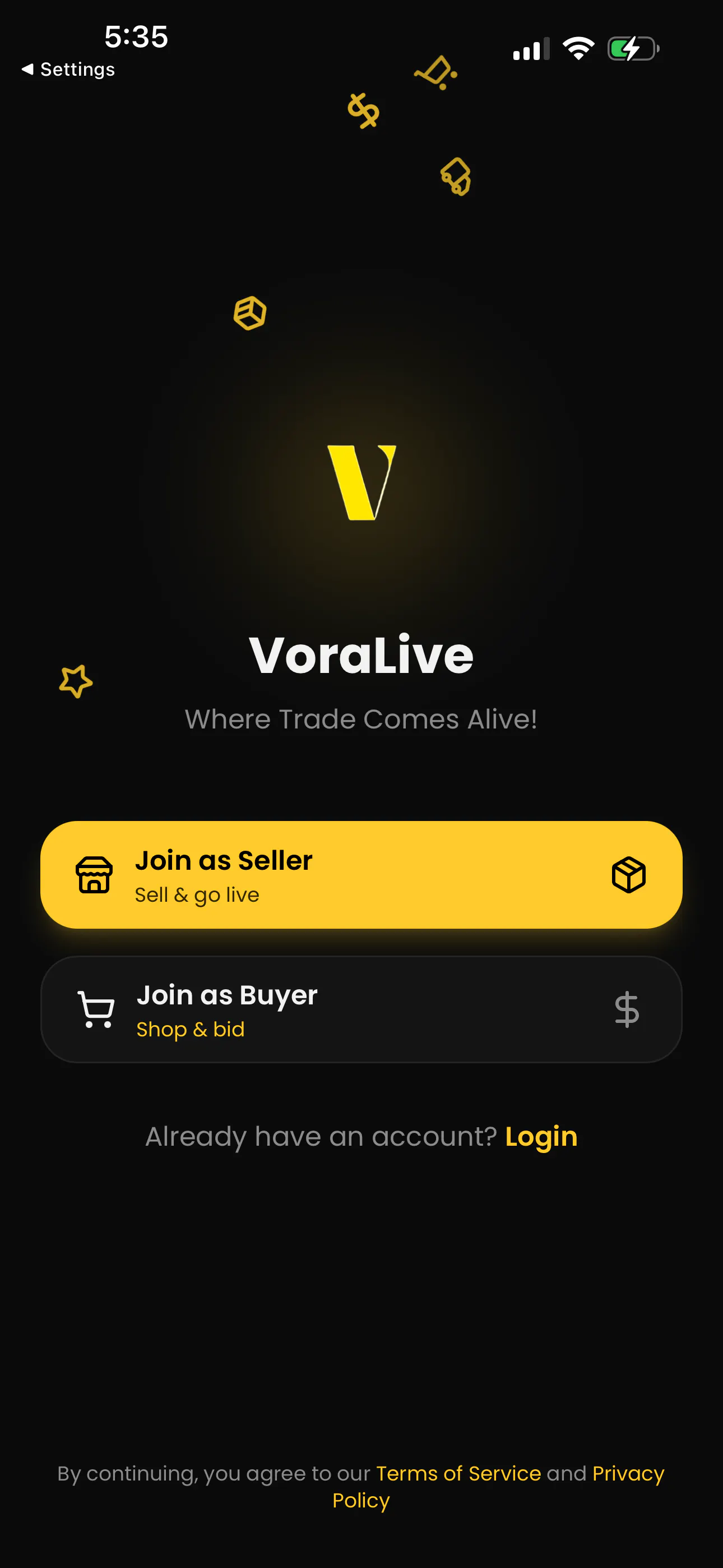 VoraLive のプロダクトバナー