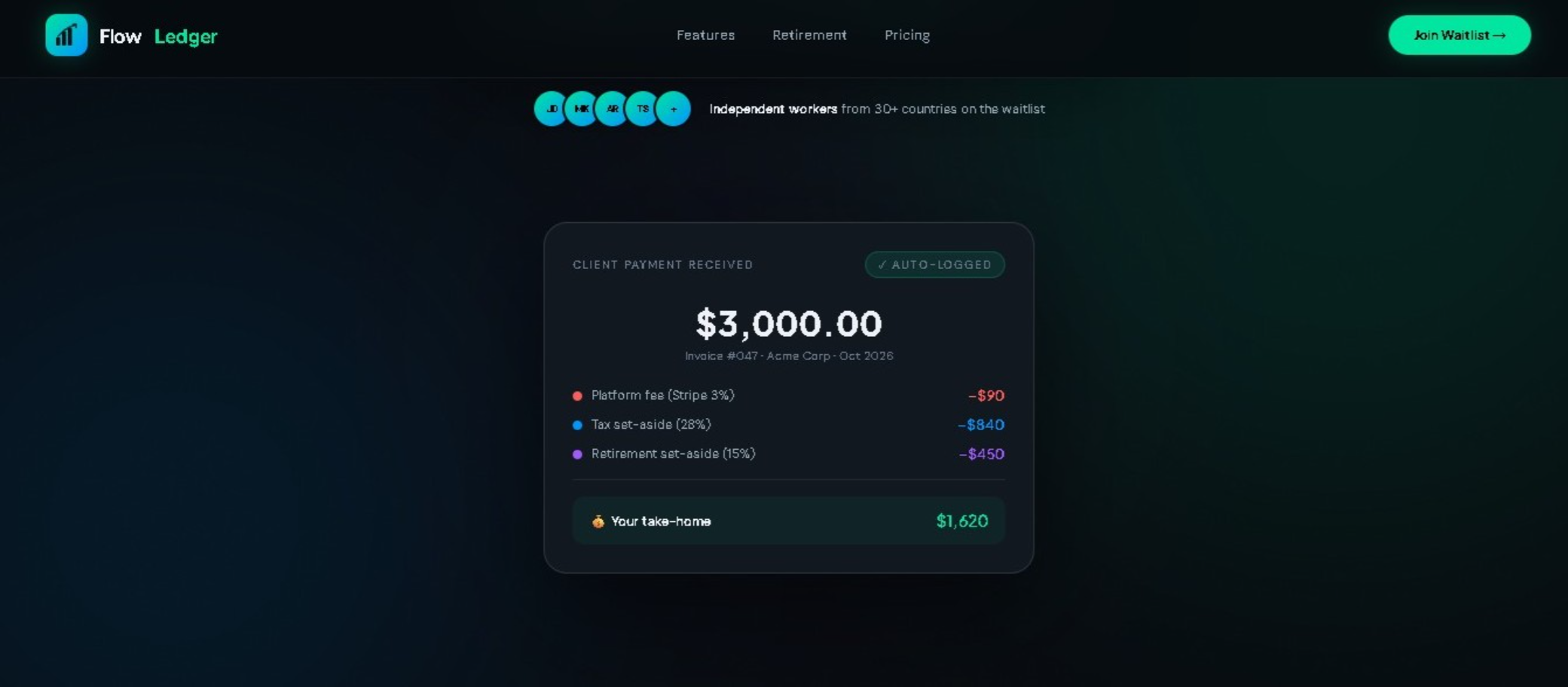 FlowLedger - Screenshot 3 showing product features and functionality