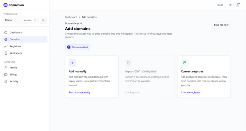 Domainion screenshot 2