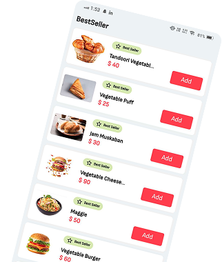 식당 음식 주문 앱 - QR 코드 메뉴가있는 레스토랑 음식 주문 앱 - 플러터 앱 미디어 9