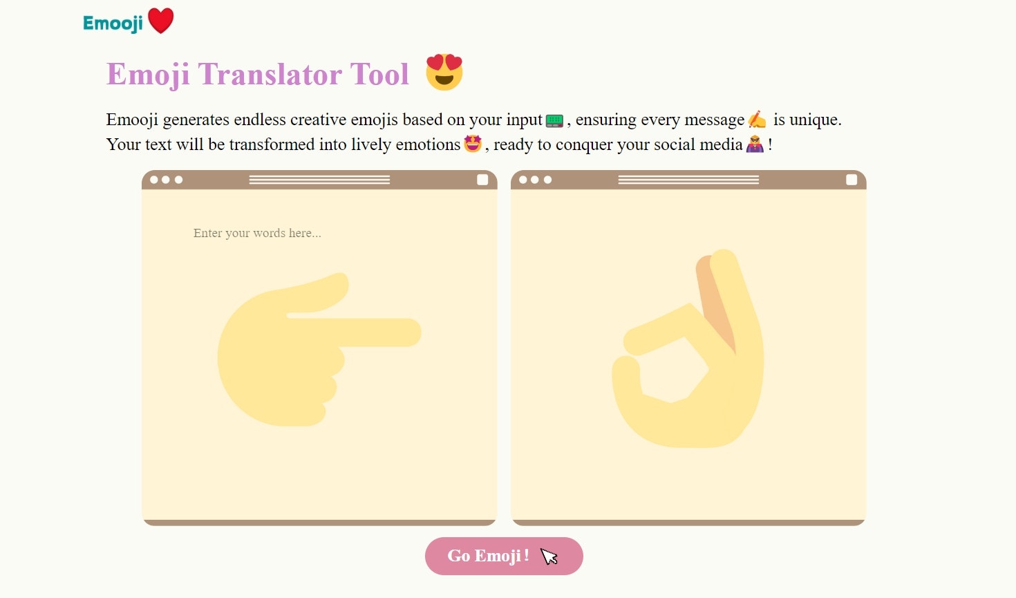 startuptile Emooji-Turn your text into emoji fun