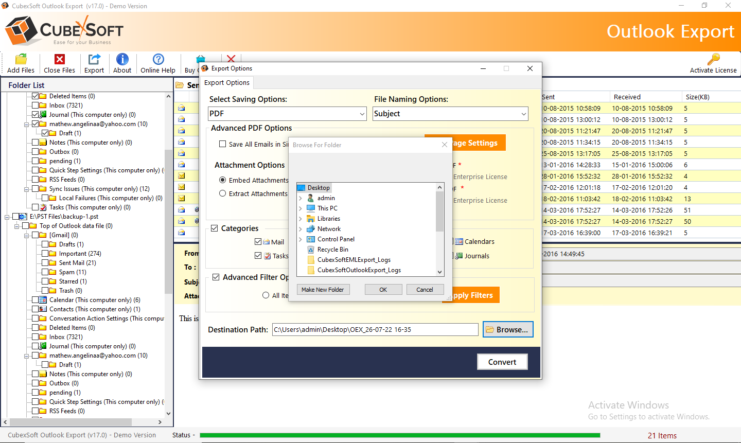 CubExsoft Outlook PST Converter media 5