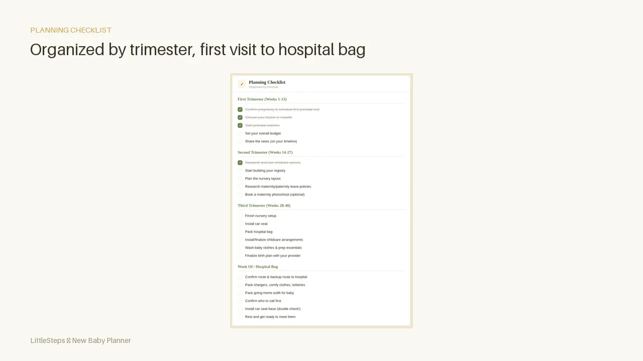 LittleSteps — New Baby Planner gallery image