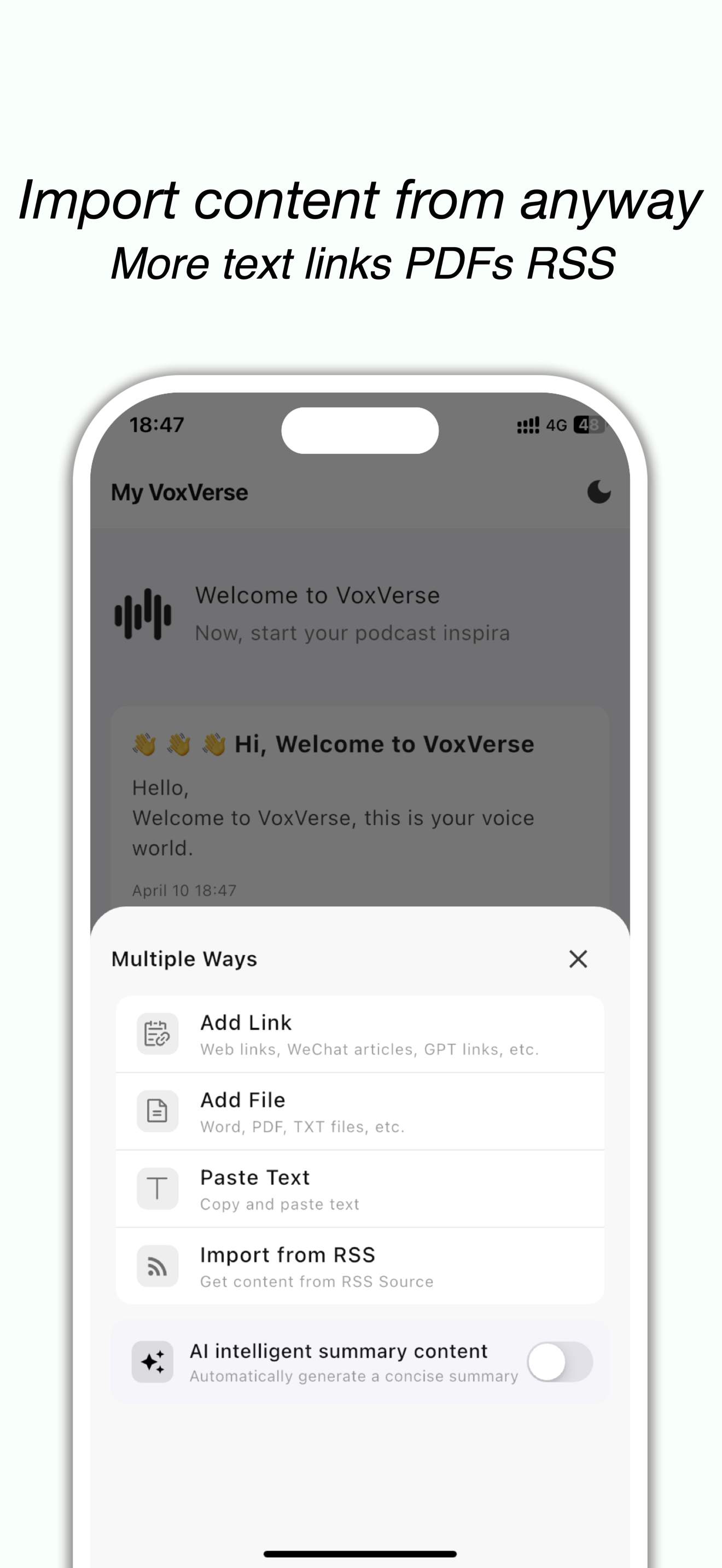 voxverse - 모든 텍스트를 팟 캐스트로 빠르게 만드는 도구 미디어 3