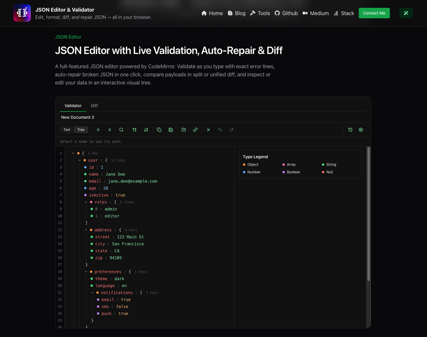 JSON Editor & Validator gallery image
