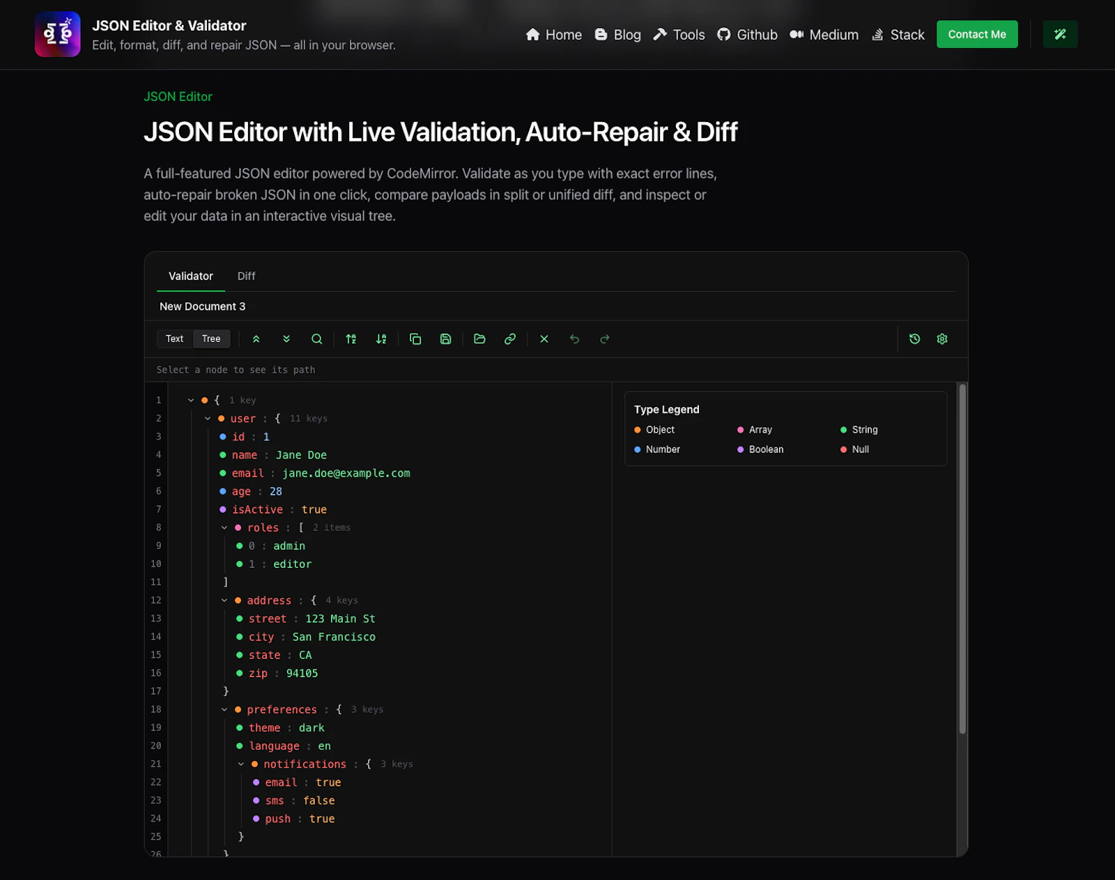 JSON Editor & Validator screenshot 3