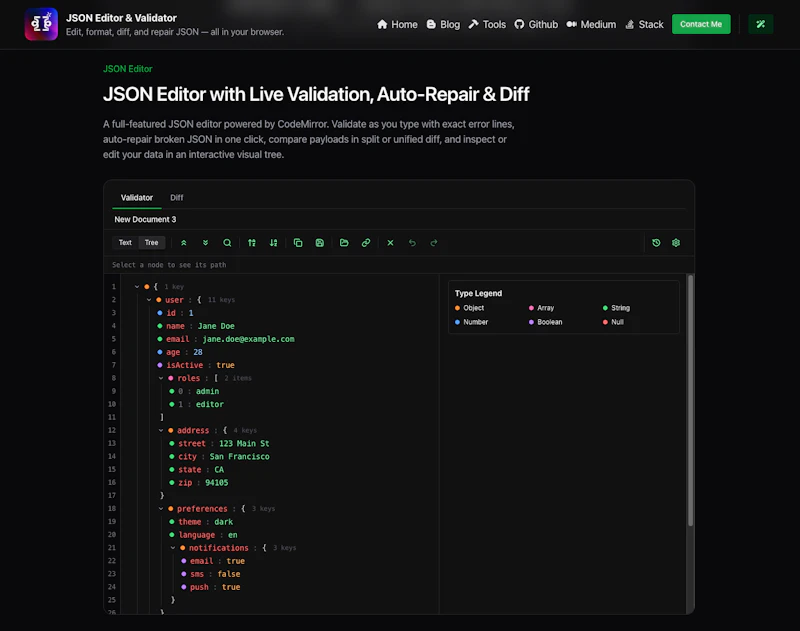 JSON Editor & Validator screenshot 3