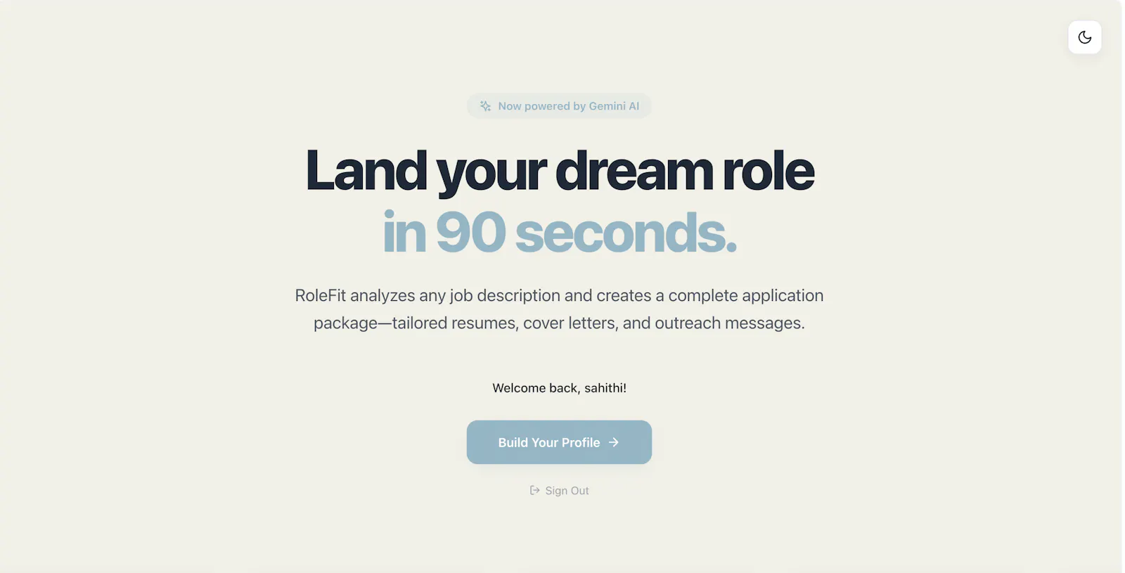 RoleFit screenshot 2