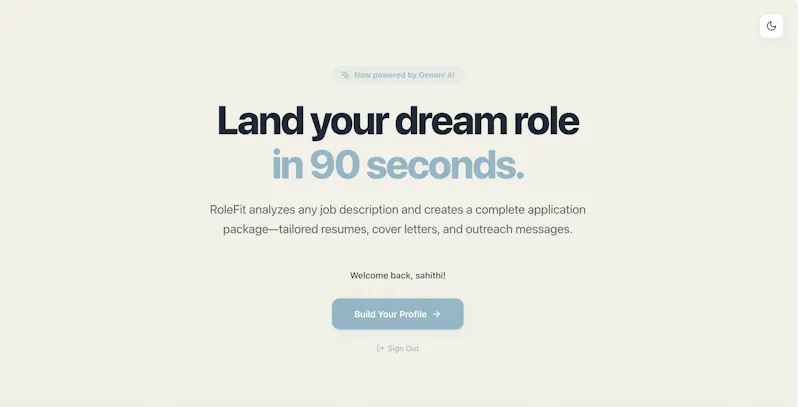 RoleFit screenshot 2