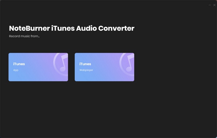 NoteBurner iTunes 오디오 변환기 - Apple Music, Audiobooks, M4P Music 및 Podcast를 변환하십시오. 미디어 1
