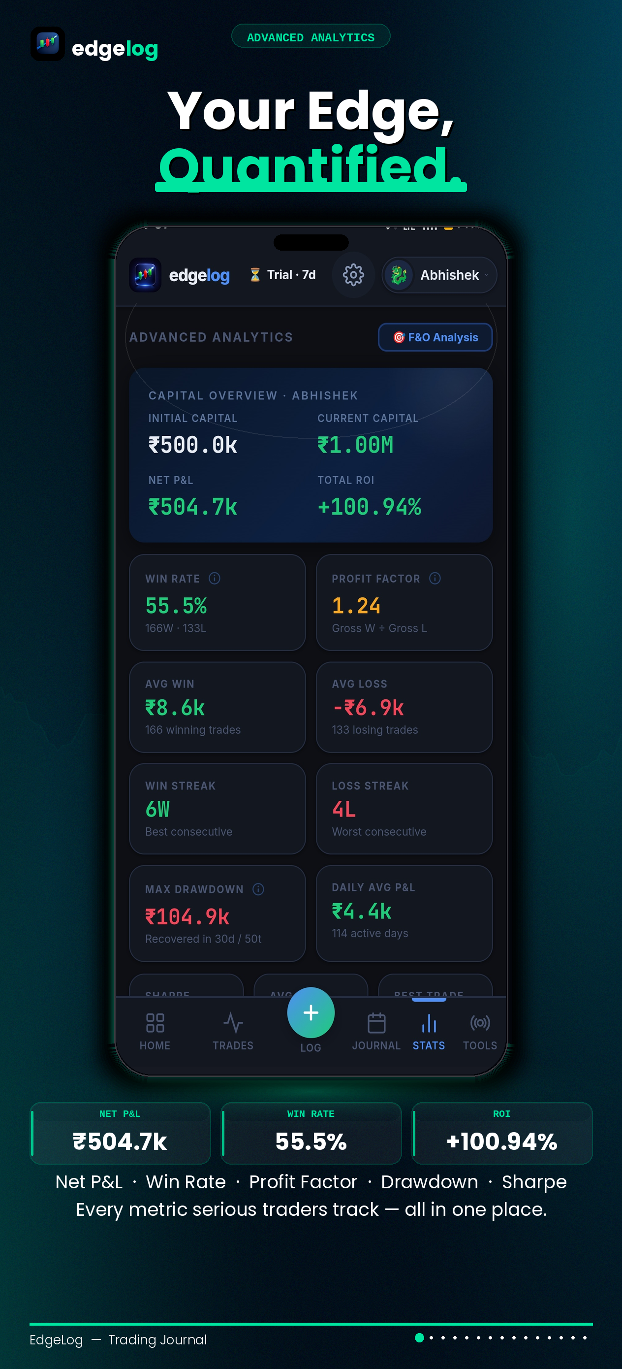 EdgeLog - Trade Journal gallery image