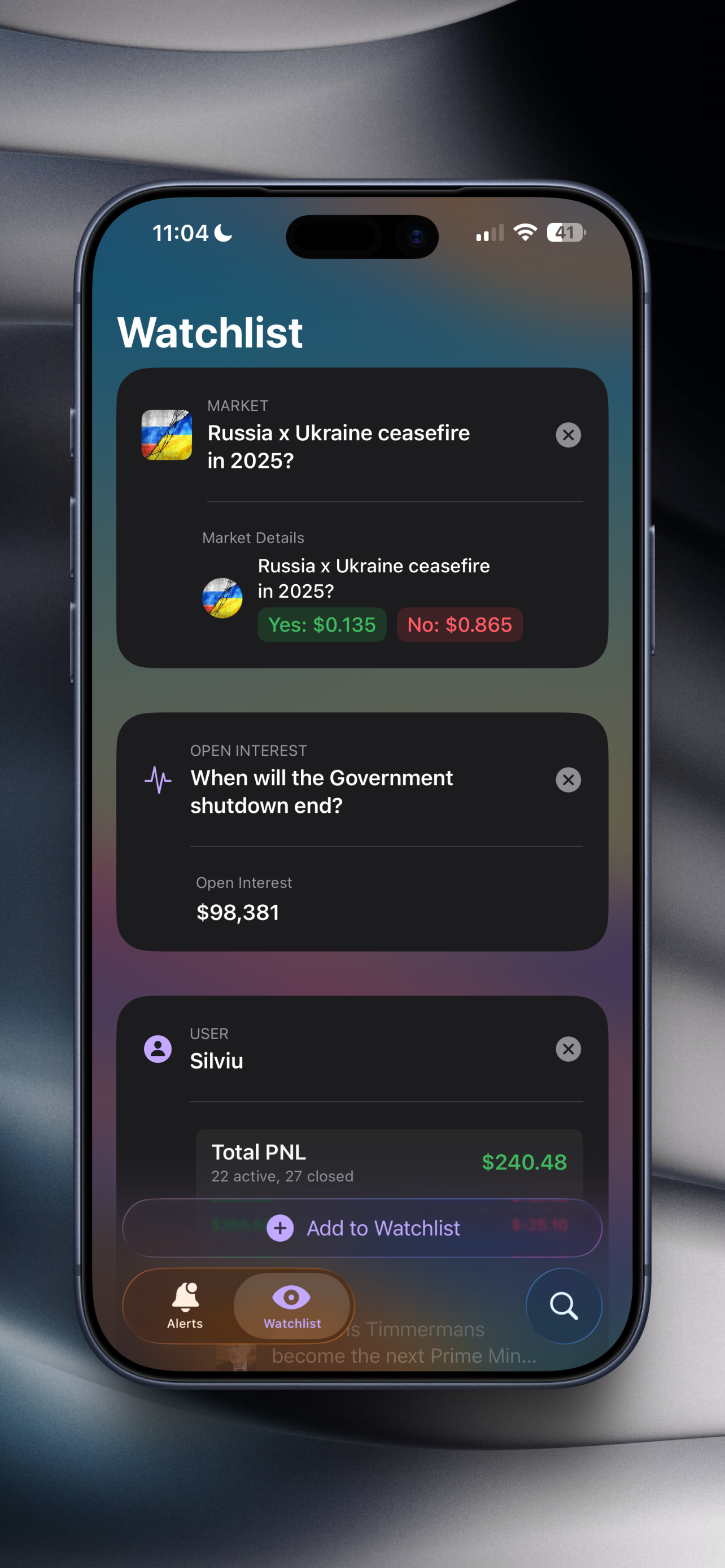 Polymarket Alerts gallery image