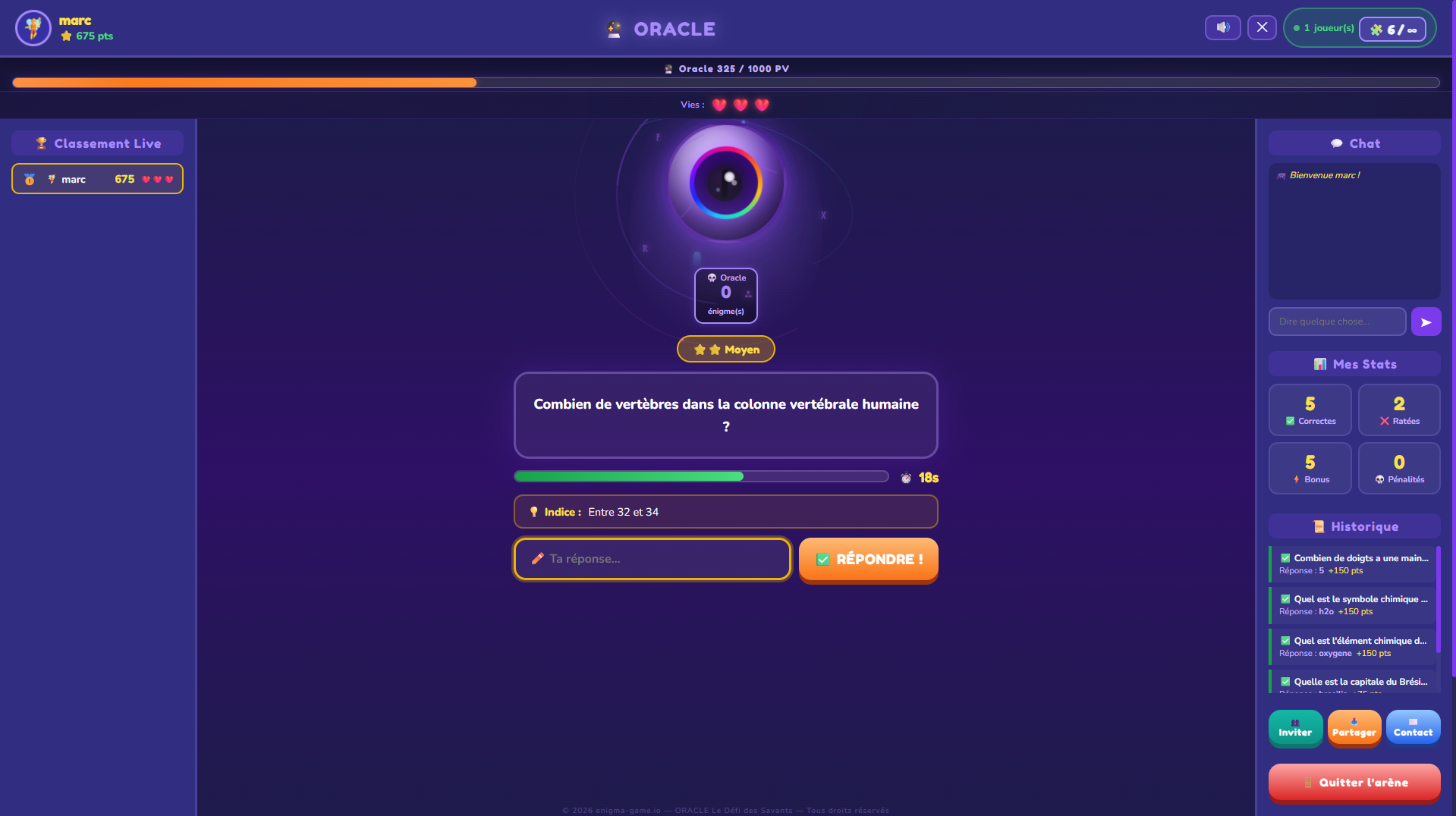 ORACLE - Le Défi des Savants - Screenshot 3 showing product features and functionality