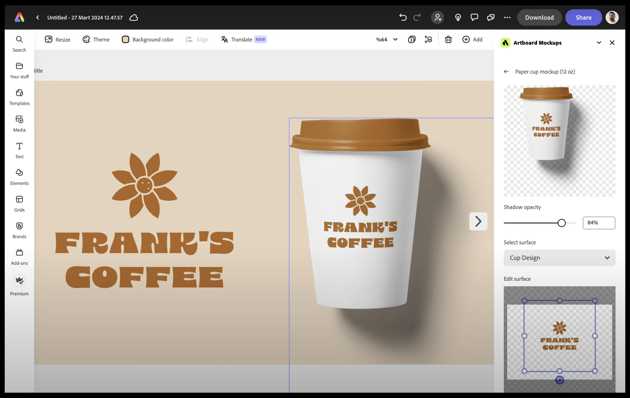 Adobe Express'te Mockups Oluştur medya 6